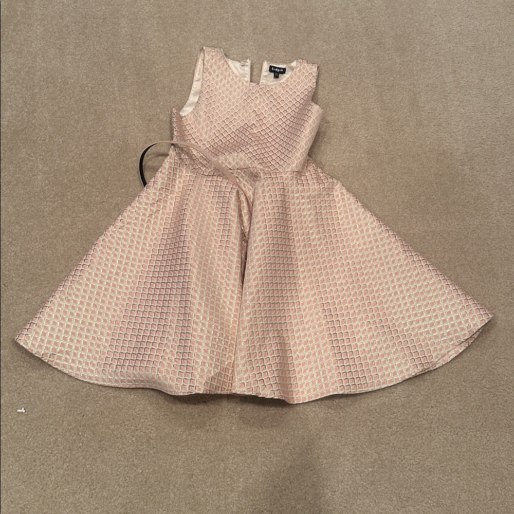 kidpik Pink Patterned Formal Dress
